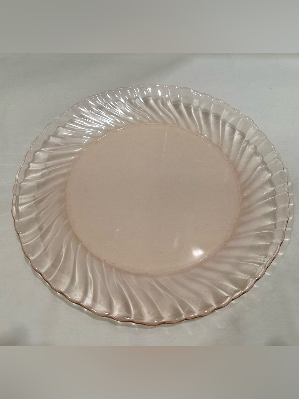 VTG Arcoroc France Rosaline Pink Swirl Plates - Set of 4 (9”)
